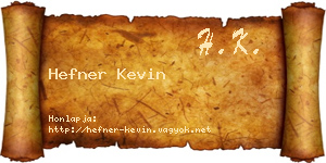 Hefner Kevin névjegykártya